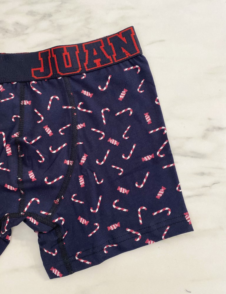 Ανδρικό βαμβακερό μπλε μποξεράκι με σχέδια JR254184 φωτογραφία